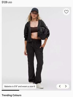 Lululemon Dance Studio Relaxed-Fit Mid-Rise Cargo Jogger Sz 2 black Tall